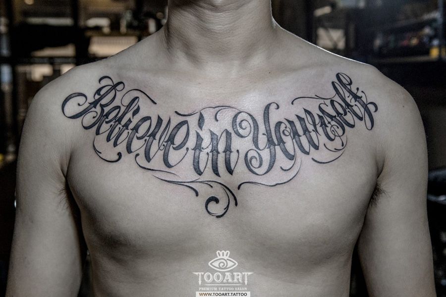 Hình xăm chữ family forever ở ngực  Bee Beauty  Tattoo  Facebook